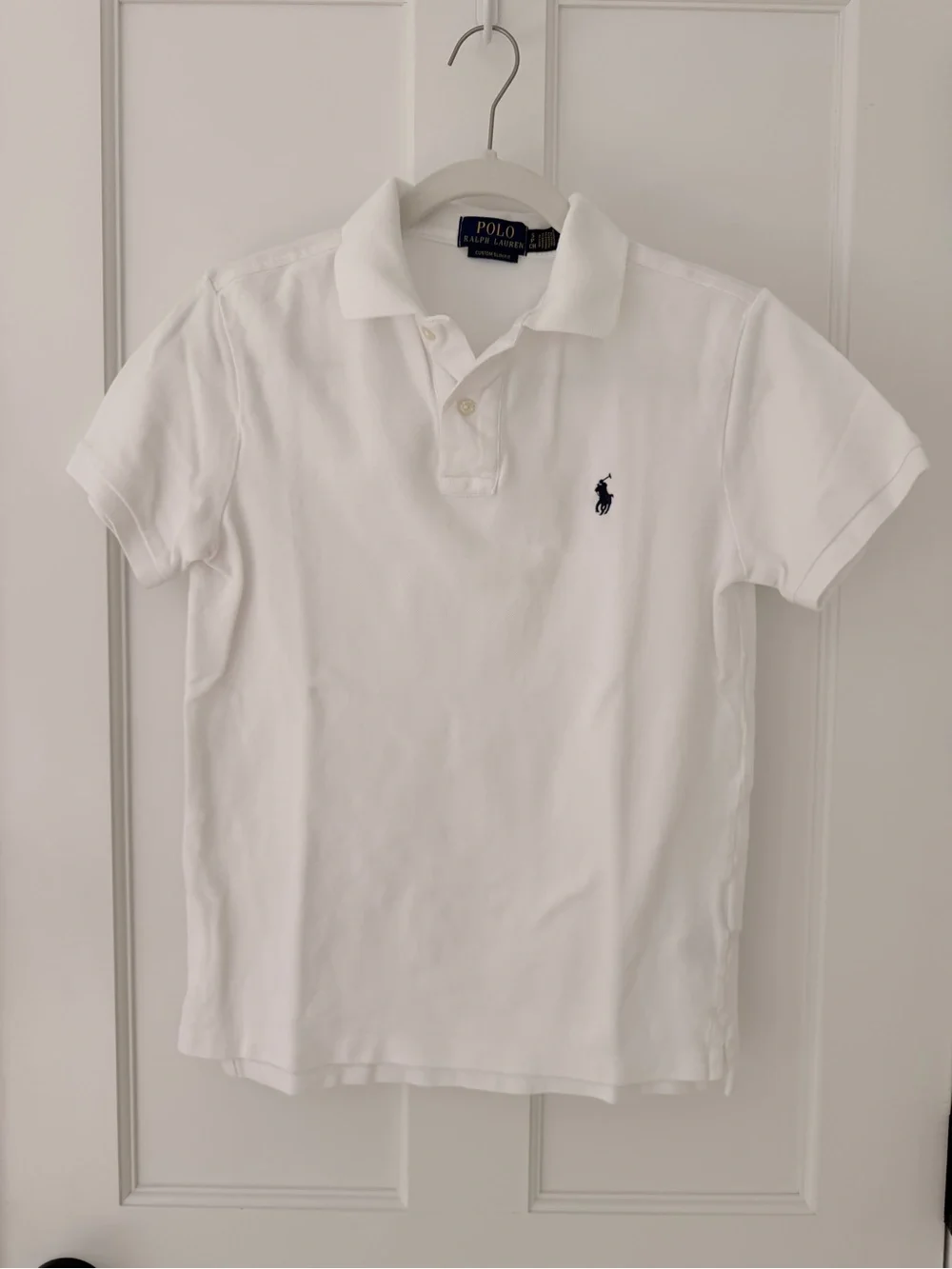 Polo by Ralph Lauren White Polo with Navy Pony Embroidery